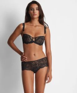 Aubade La70 – Flower Mania – Noir -Sous Vêtement Magasin polaris 7307269 scaled 1